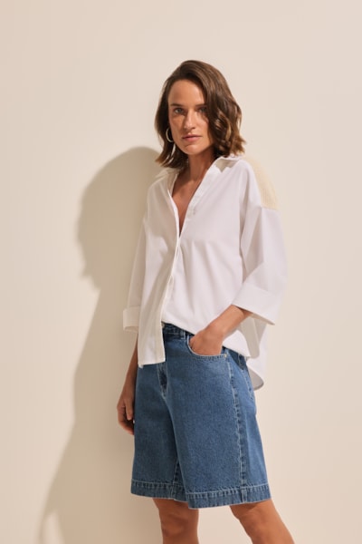 Bermuda Jeans Medium Indigo Stroke