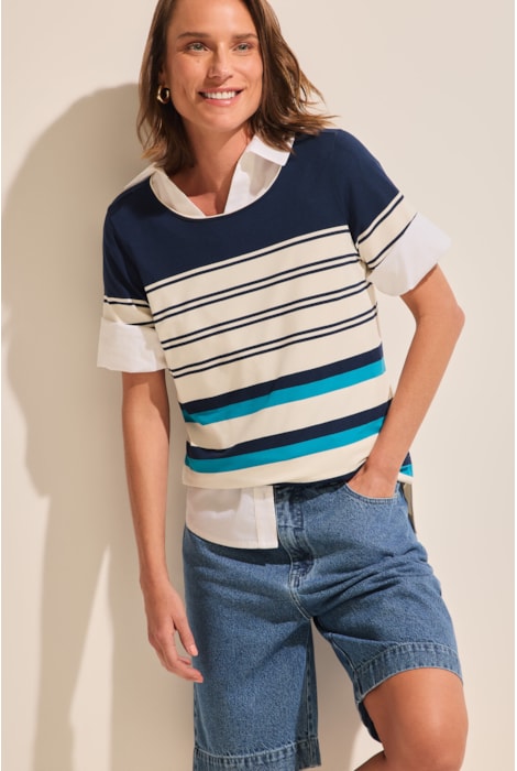 Segunda imagem do produto Bermuda Jeans Medium Indigo Stroke