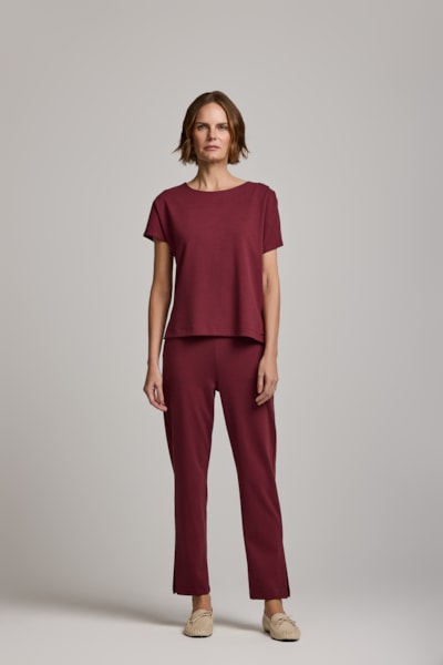 Blusa Com Pregas Manga Curta