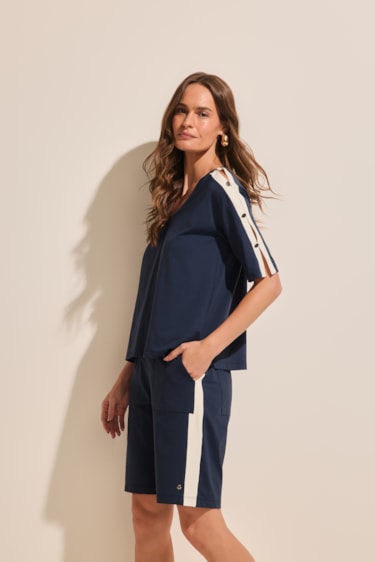 Blusa Coppola Com Detalhe Na Manga Off-White