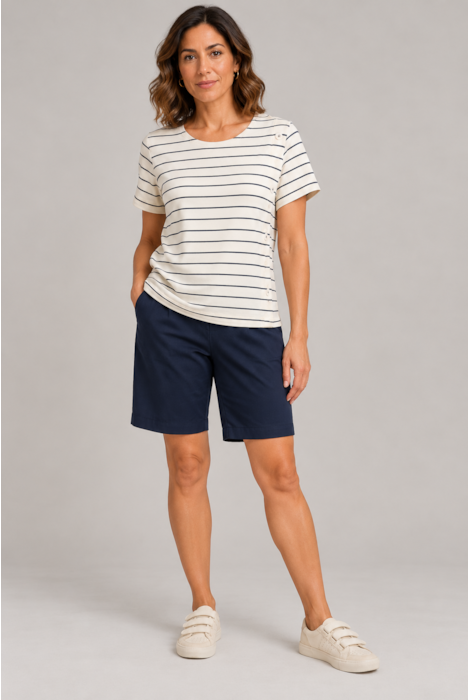 Blusa Coppola Maga Curta Listrada Stroke