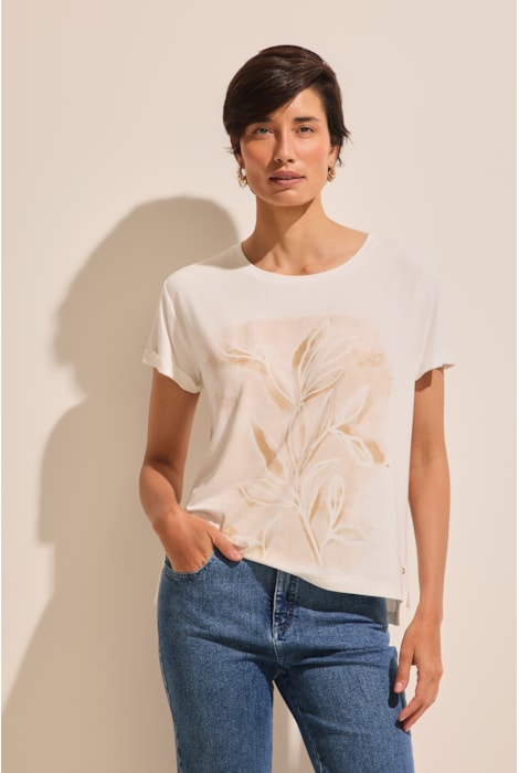 Blusa Coppola Manga Curta Off White