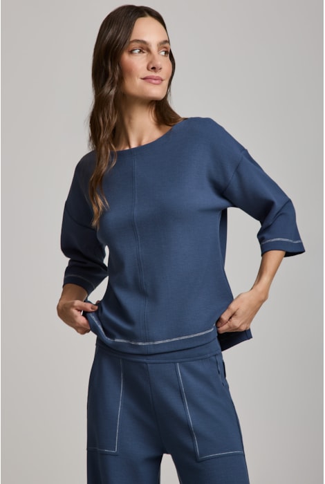 Blusa Cost. Contraste Mg 3/4