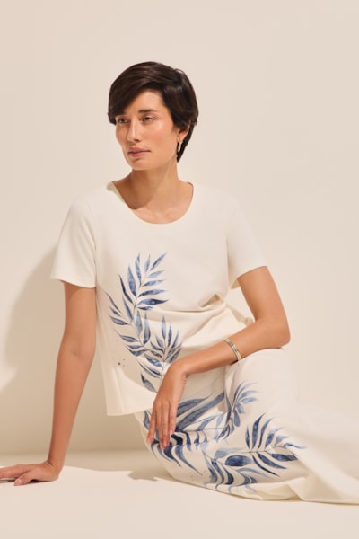 Blusa Estampada De Folhagem