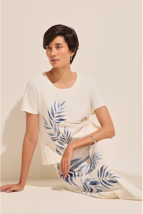 Blusa Estampada De Folhagem