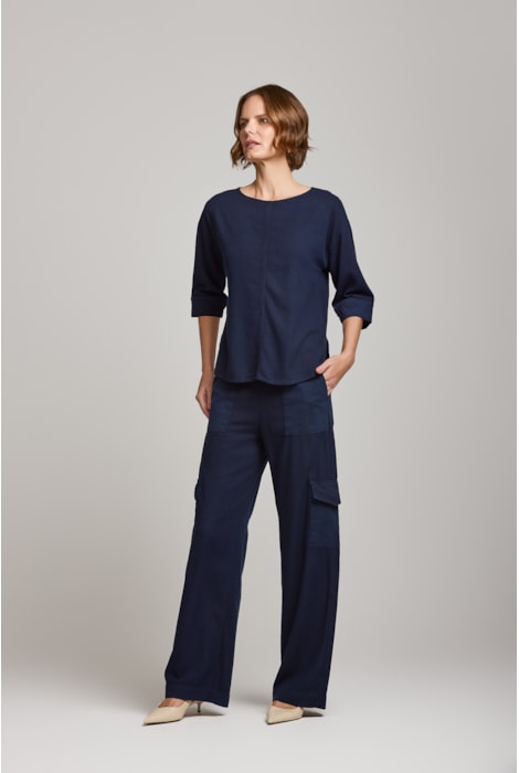 Segunda imagem do produto Calça Pantalona Bolsos