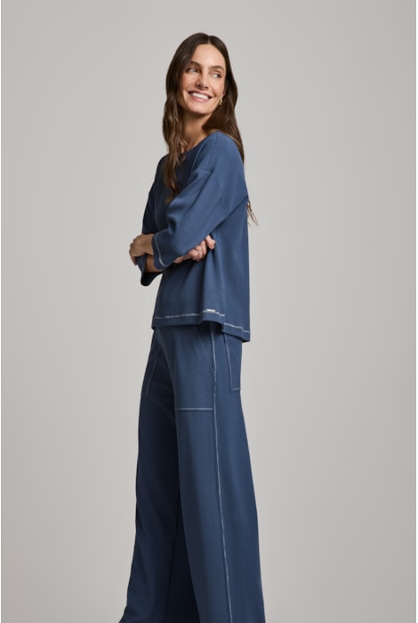 Segunda imagem do produto Calça Pantalona Contraste