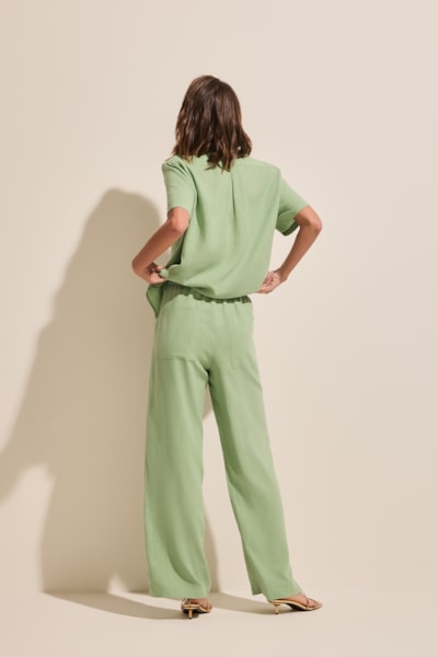 Segunda imagem do produto Calça Pantalona Linho Stroke Collection