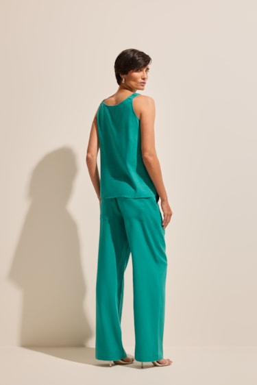 Segunda imagem do produto Calça Pantalona Linho Stroke Collection