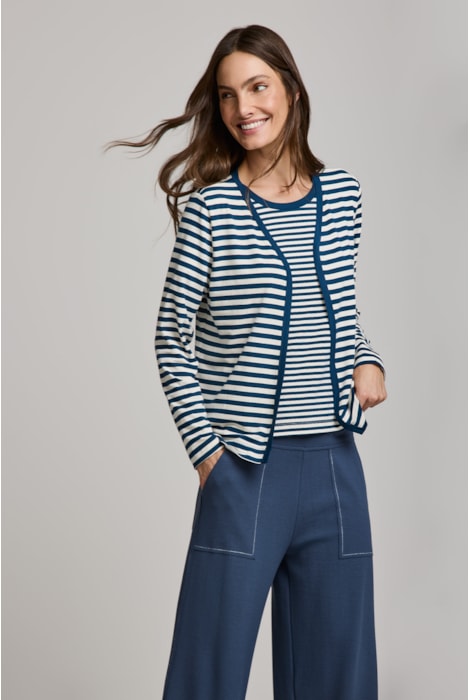 Segunda imagem do produto Cardigan Listrado M/l