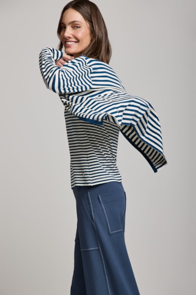 Segunda imagem do produto Cardigan Listrado M/l