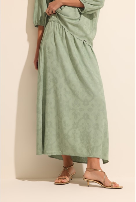 Segunda imagem do produto Saia Midi Em Viscose Jacquard