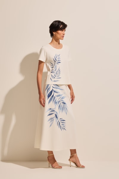Saia Midi Estampada