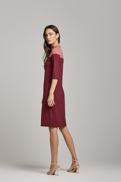Segunda imagem do produto Vestido Anne Bicolor Mg 3/4