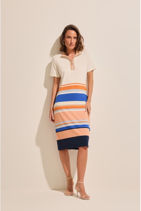Vestido Anne Listrado Stroke
