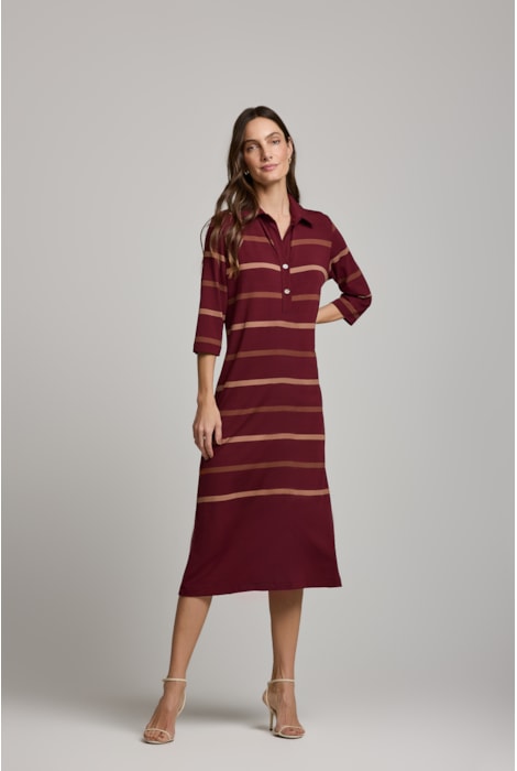 Segunda imagem do produto Vestido Anne Mid Listrado
