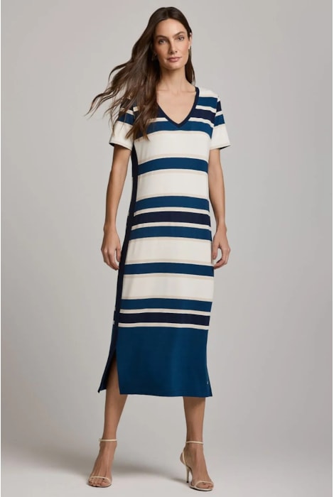 Vestido Anne Mid Listrado