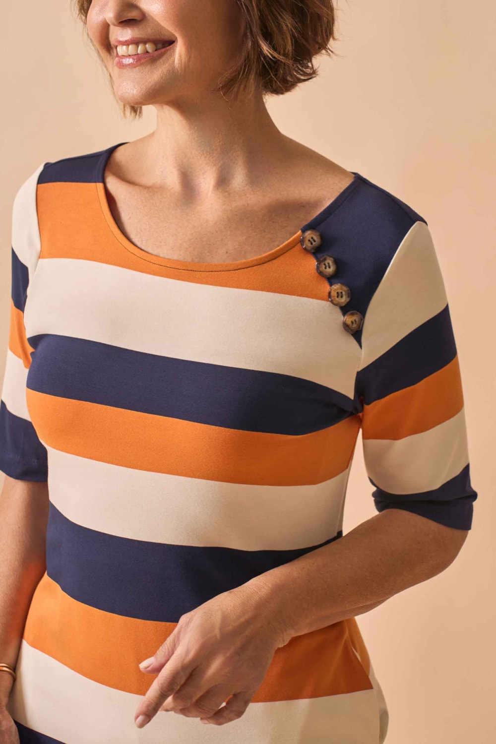 Vestido Anne Midi Listrado Stroke LISTRADO - Imagem 3