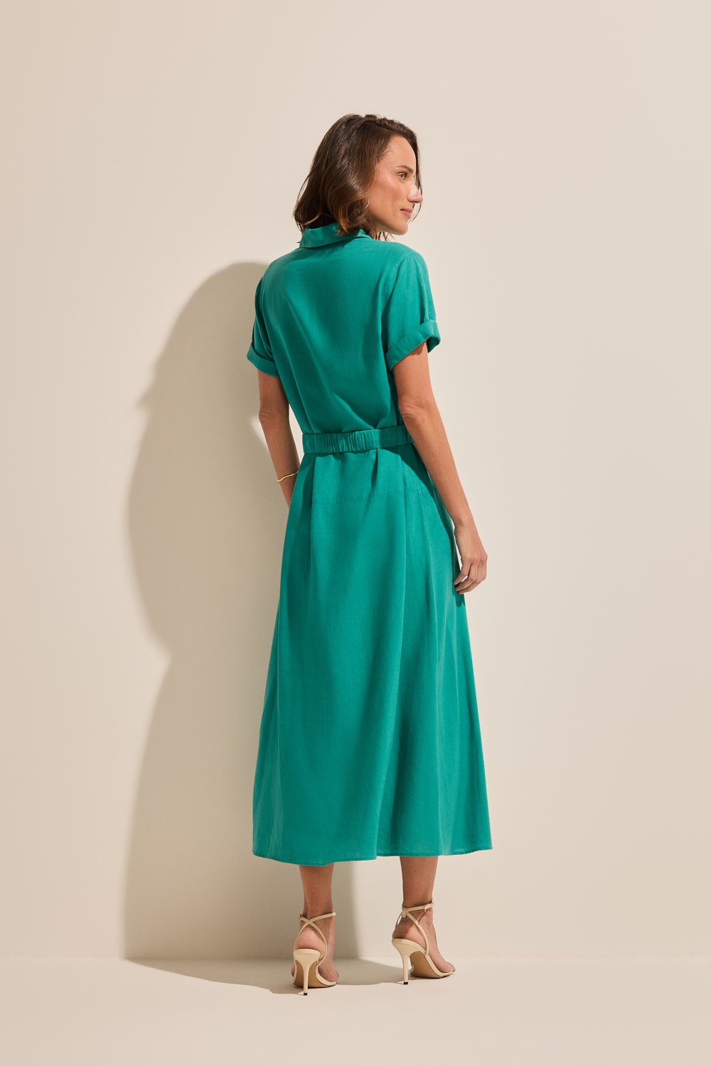 Vestido Chemisier Stroke Stroke VERDE JASPE - Imagem 2