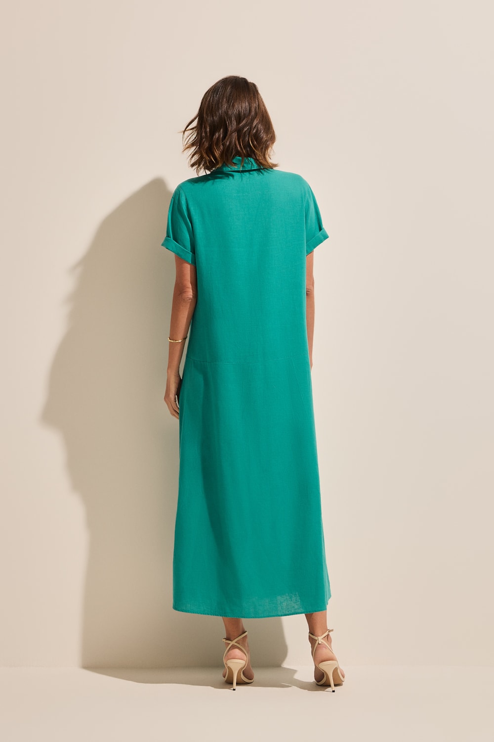 Vestido Chemisier Stroke Stroke VERDE JASPE - Imagem 4