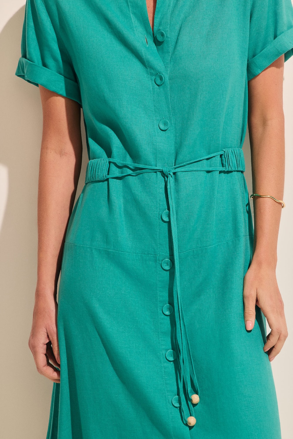 Vestido Chemisier Stroke Stroke VERDE JASPE - Imagem 5