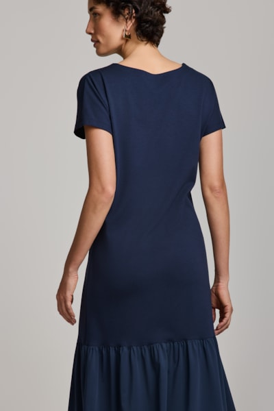 Segunda imagem do produto Vestido Midi Com Babado Na Barra